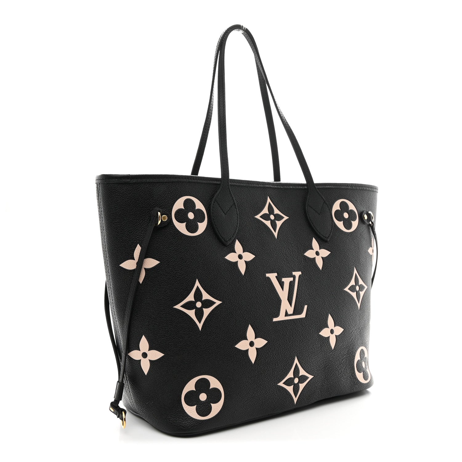 Louis Vuitton Empreinte Monogram Giant Neverfull MM Black Beige