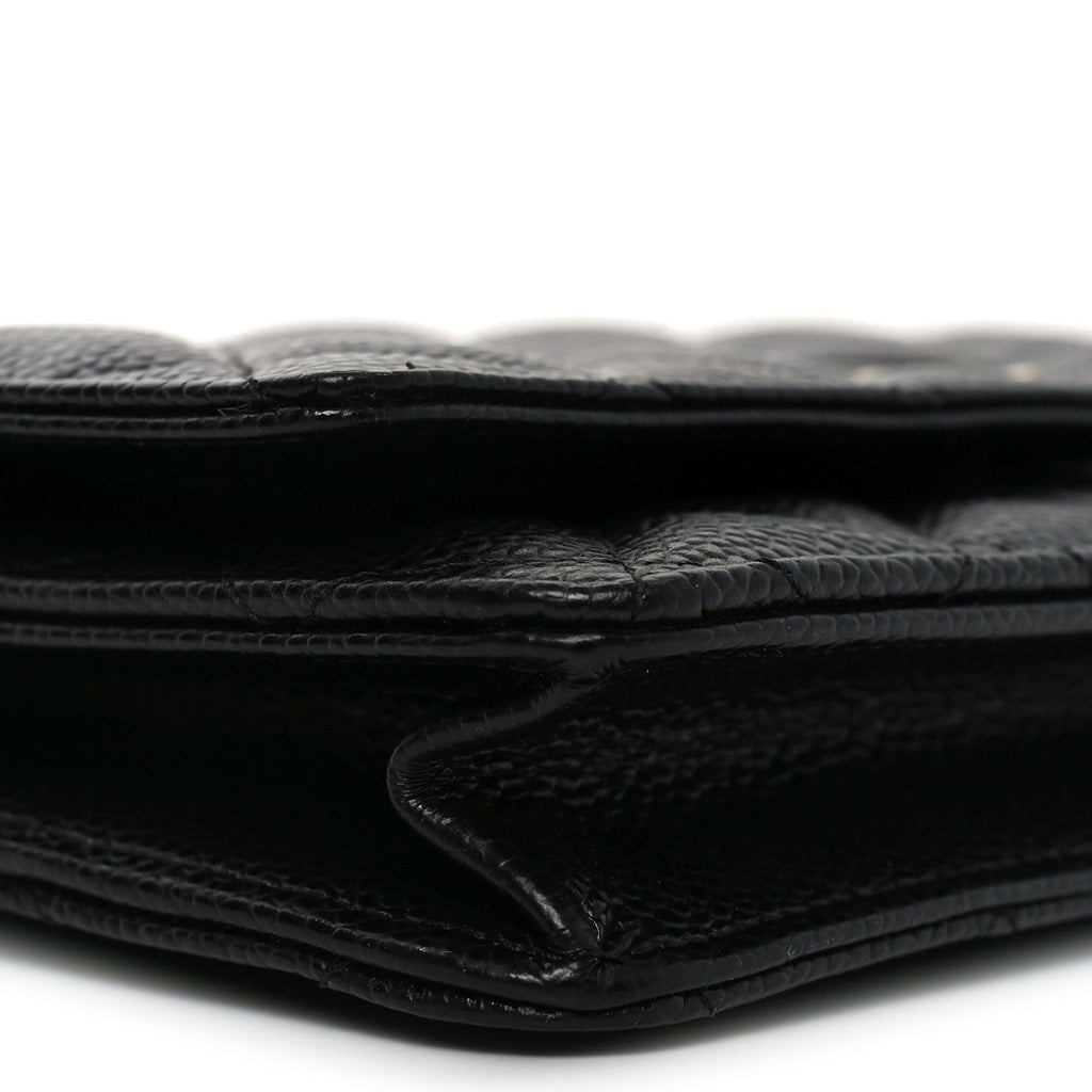 Chanel Caviar Quilted Wallet on Chain WOC Black