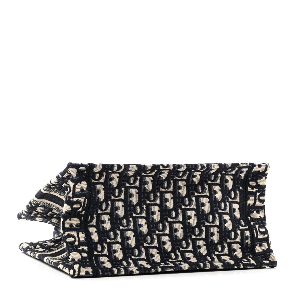 Christian Dior Oblique Small Book Tote Blue Multicolor