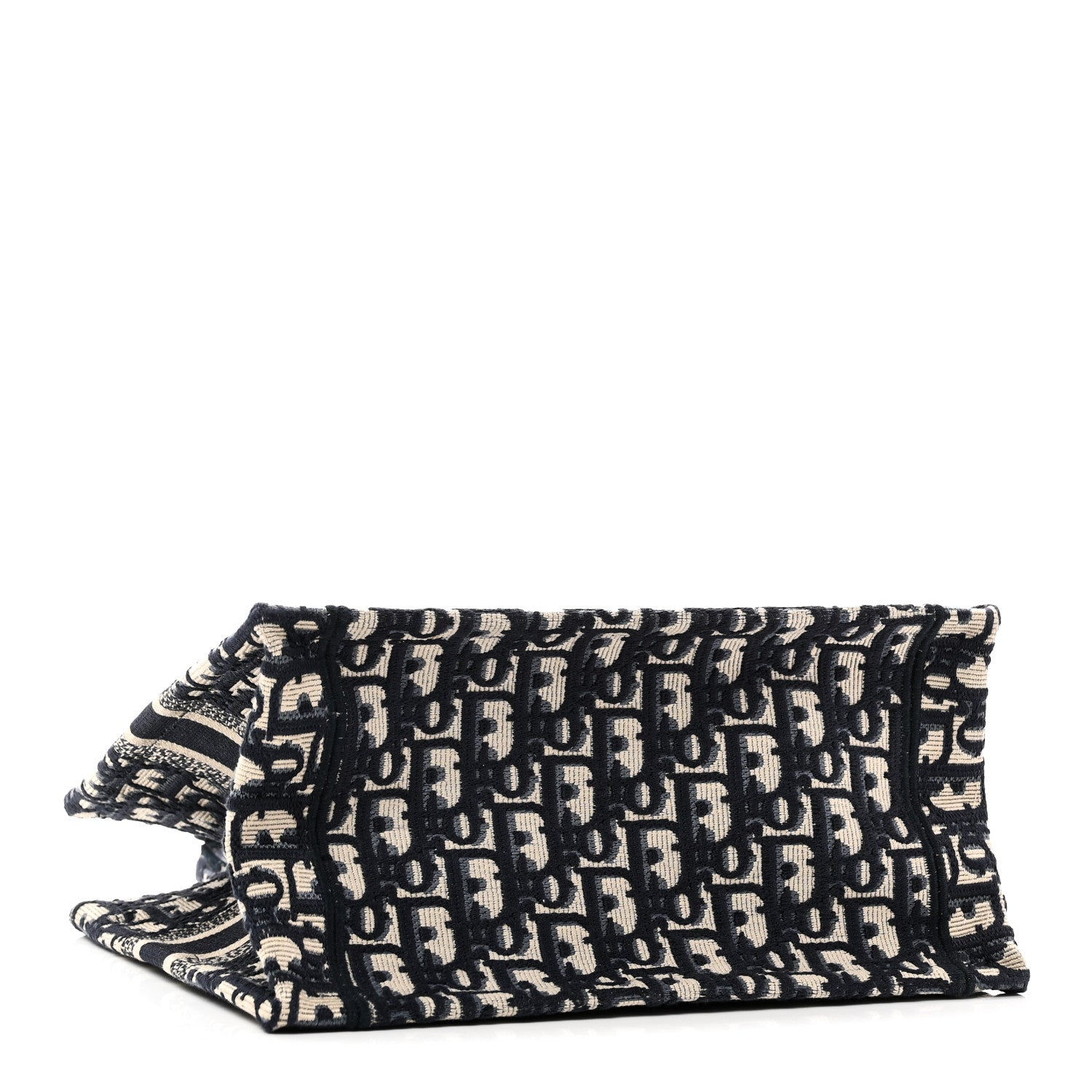 Christian Dior Oblique Small Book Tote Blue Multicolor