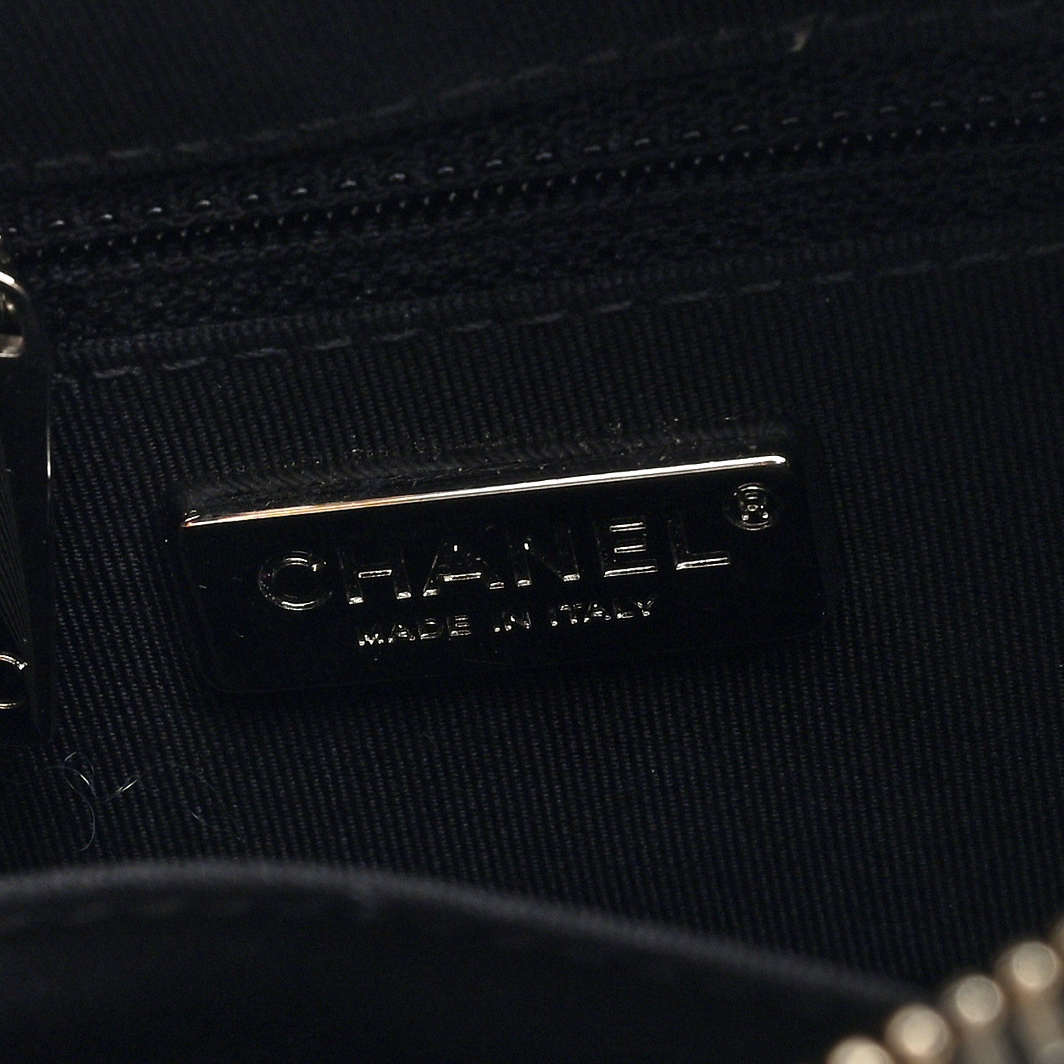 Chanel Sequin Calfskin Small Gabrielle Hobo Black White