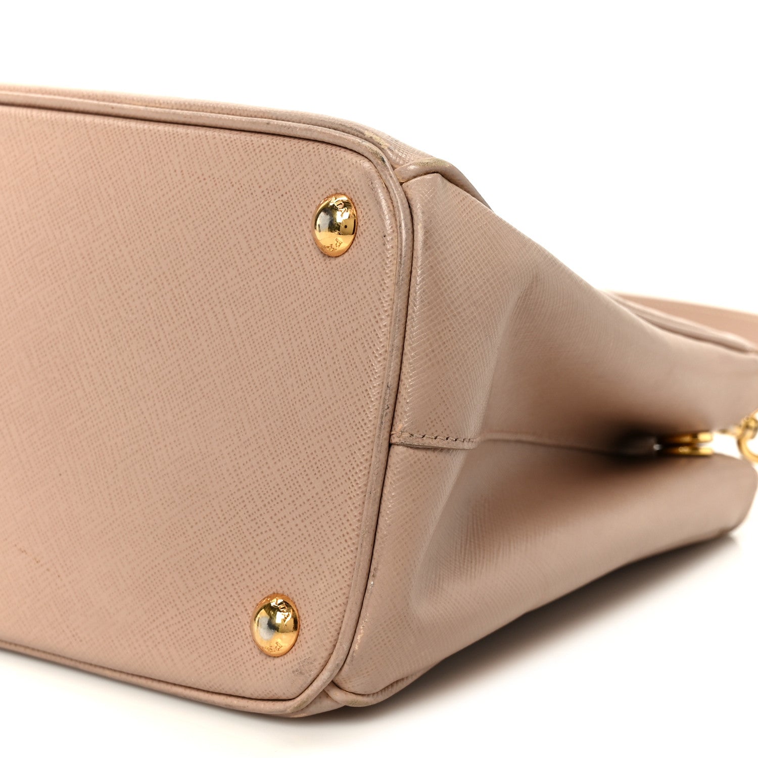 Prada Saffiano Small Galleria Double Zip Tote Cammeo
