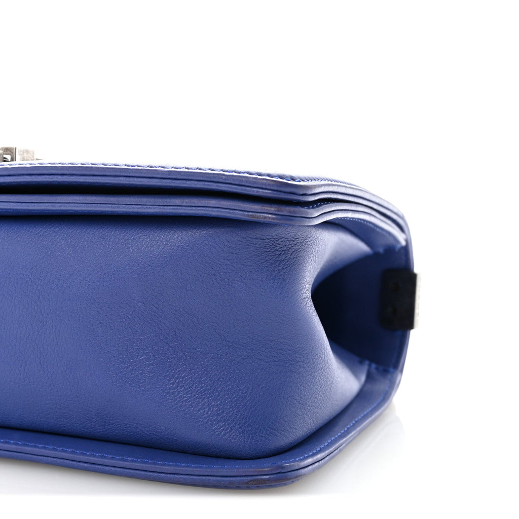 Chanel Calfskin Quilted Medium Boy Flap Blue
