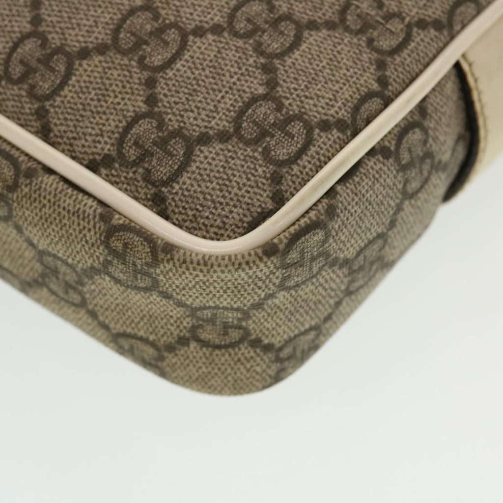 GUCCI GG Canvas Shoulder Bag PVC Leather Beige 201447  43748