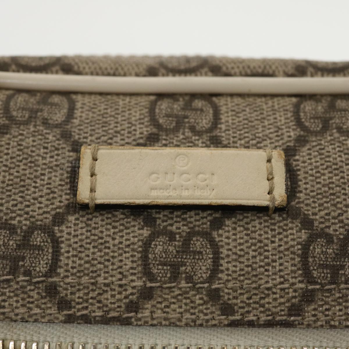 GUCCI GG Canvas Shoulder Bag PVC Leather Beige 201447  43748