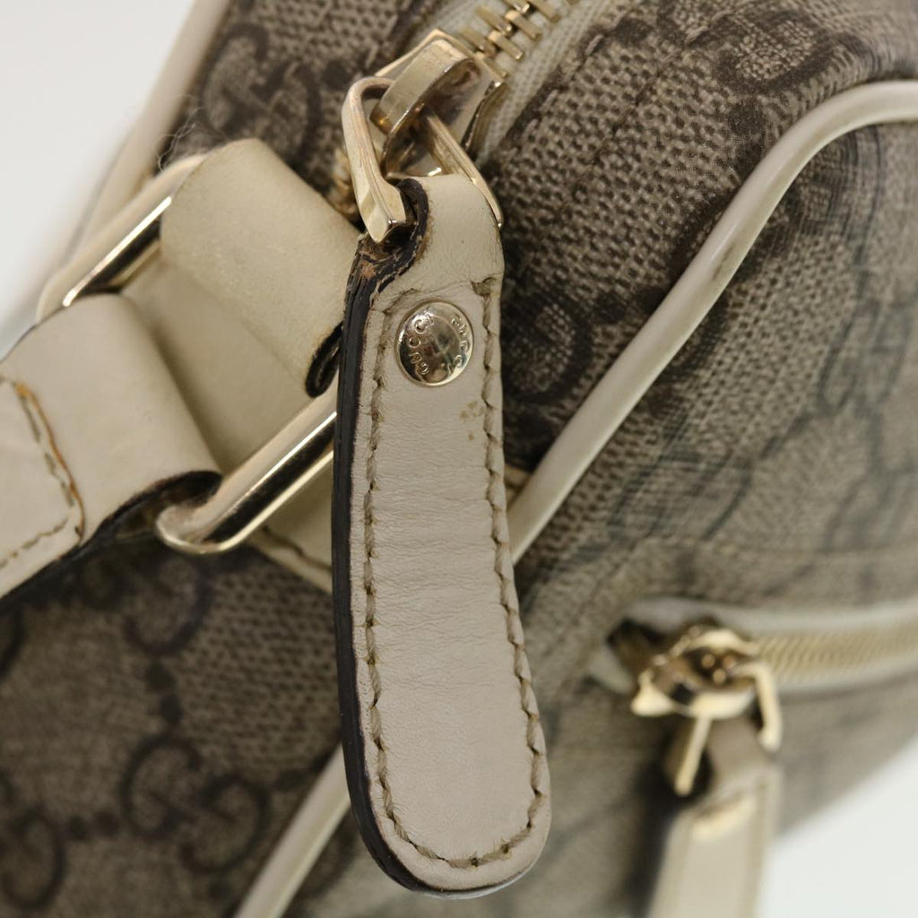 GUCCI GG Canvas Shoulder Bag PVC Leather Beige 201447  43748