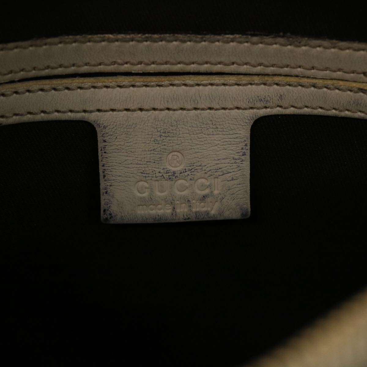GUCCI GG Canvas Shoulder Bag PVC Leather Beige 201447  43748