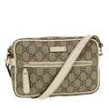 GUCCI GG Canvas Shoulder Bag PVC Leather Beige 201447  43748