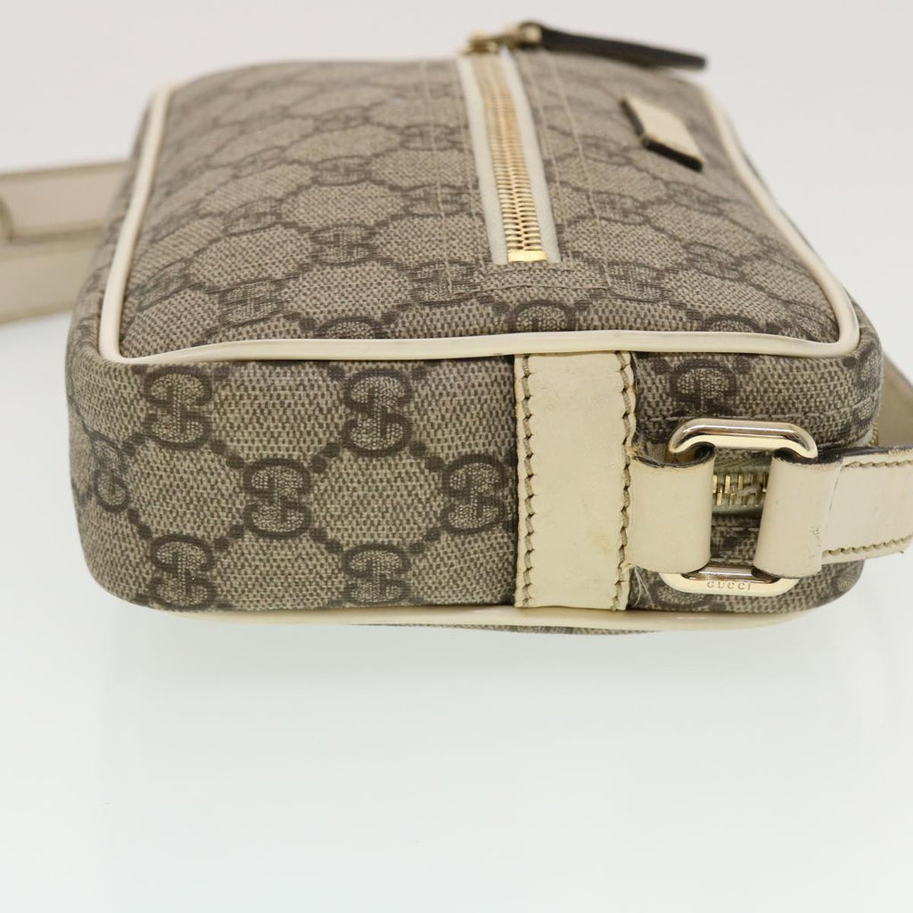 GUCCI GG Canvas Shoulder Bag PVC Leather Beige 201447  43748