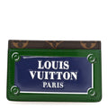 Louis Vuitton Monogram Calfskin Simple Card Holder Blue Green