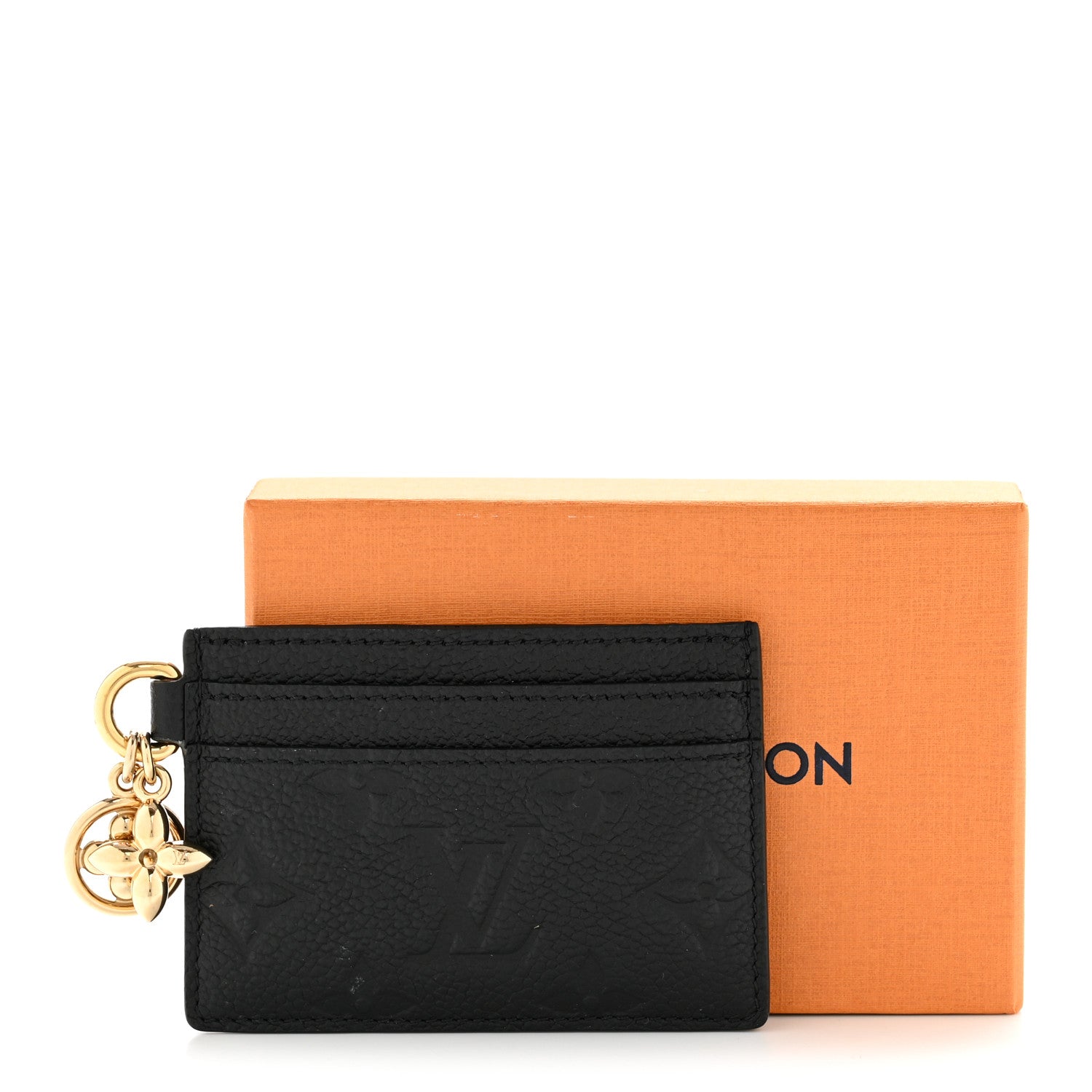 Louis Vuitton Empreinte Monogram LV Charms Card Holder Black