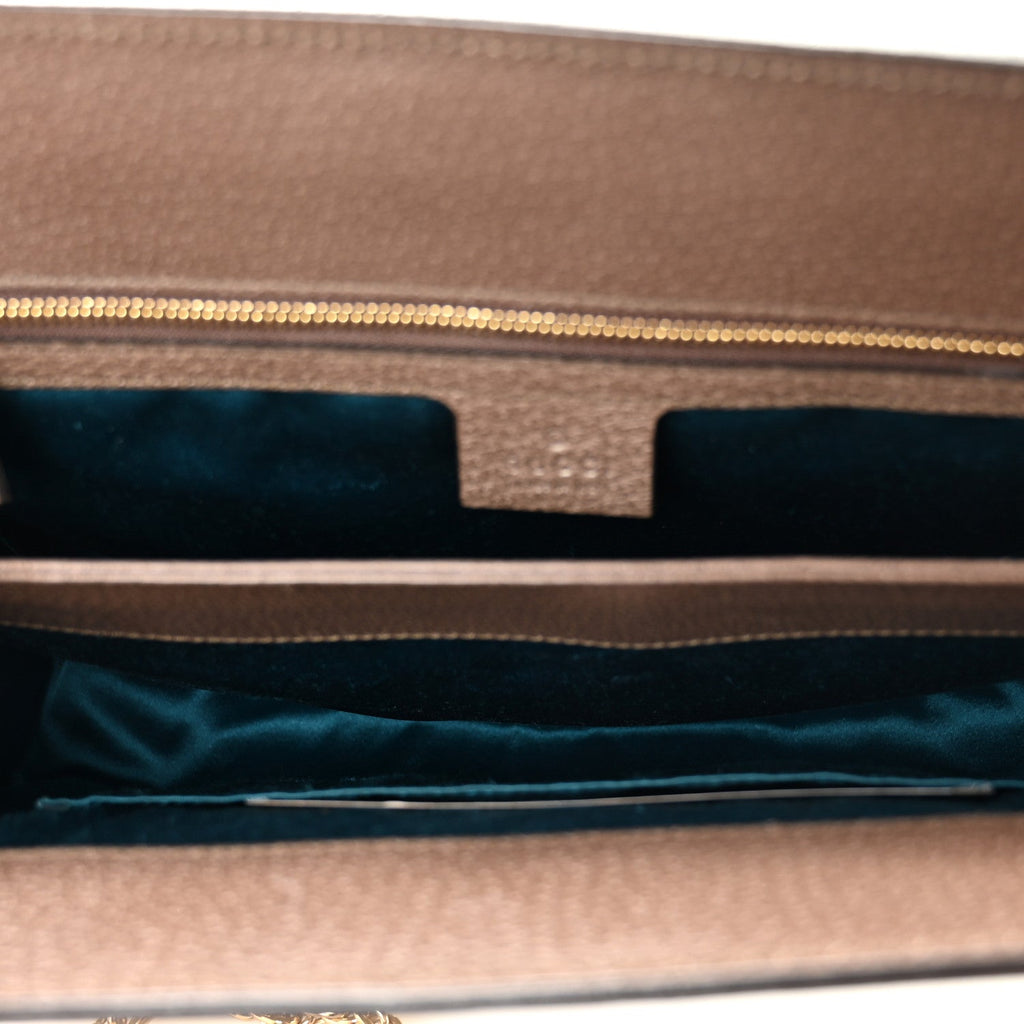 Gucci GG Supreme Monogram Web Medium Ophidia Chain Shoulder Bag Brown