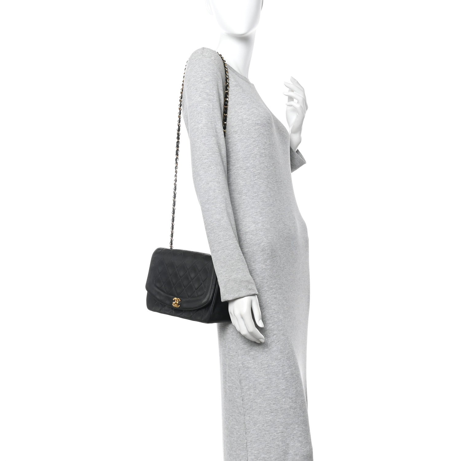 Chanel Lambskin Quilted Medium Single Flap Black