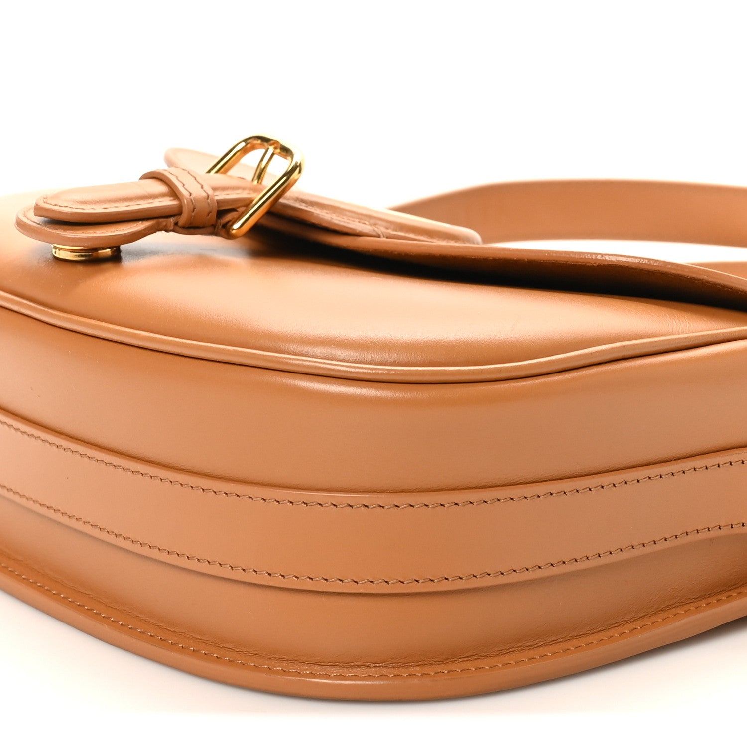 Christian Dior Box Calfskin Medium Bobby Flap Camel