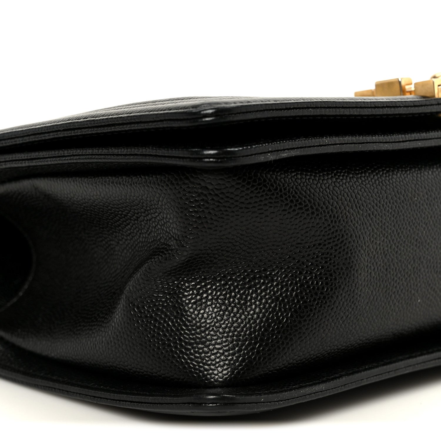 Chanel Caviar Chevron Quilted Medium Boy Flap Black