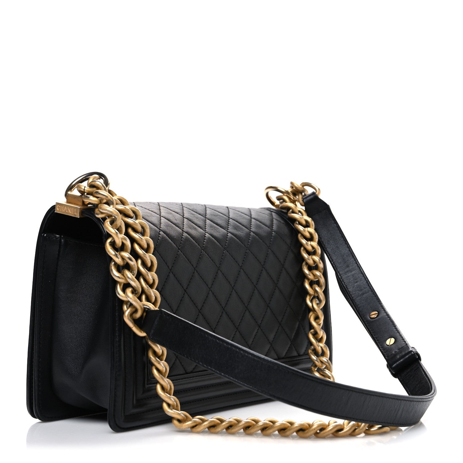 Chanel Calfskin Quilted Medium Boy Flap Black