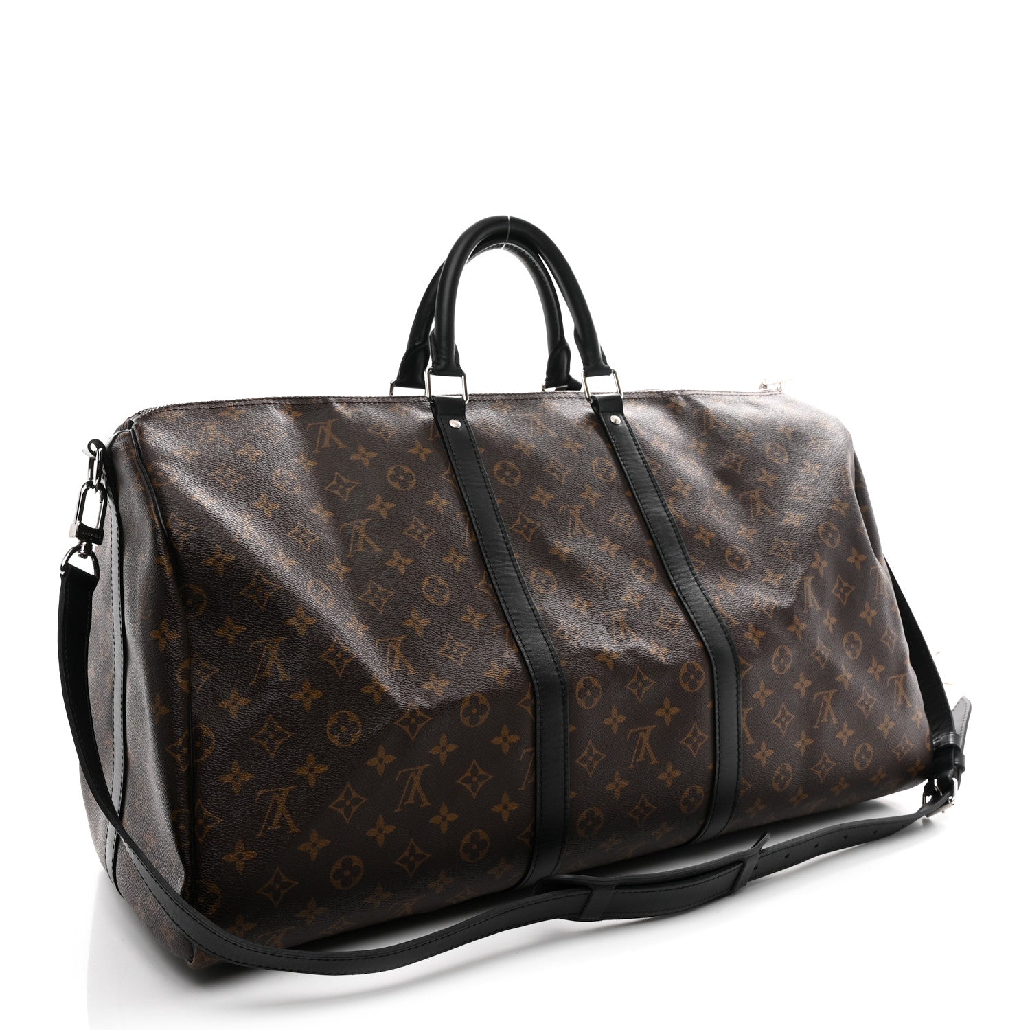 Louis Vuitton Monogram Macassar Keepall Bandouliere 55