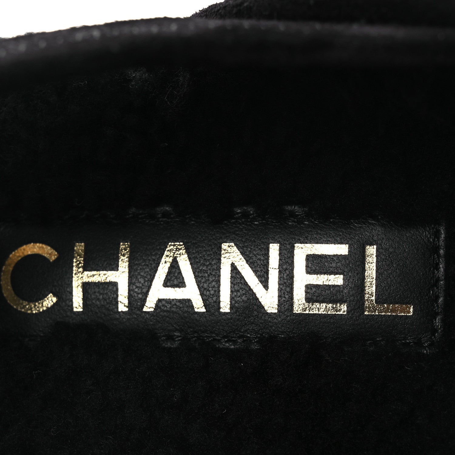 Chanel Suede Calfskin CC Slingback Loafers 37.5 Black