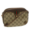 GUCCI GG Canvas Web Sherry Line Shoulder Bag Beige Red Green  43903