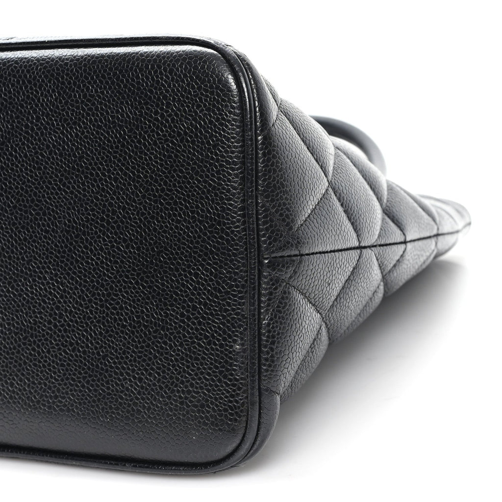 Chanel Caviar Quilted Medallion Tote Black