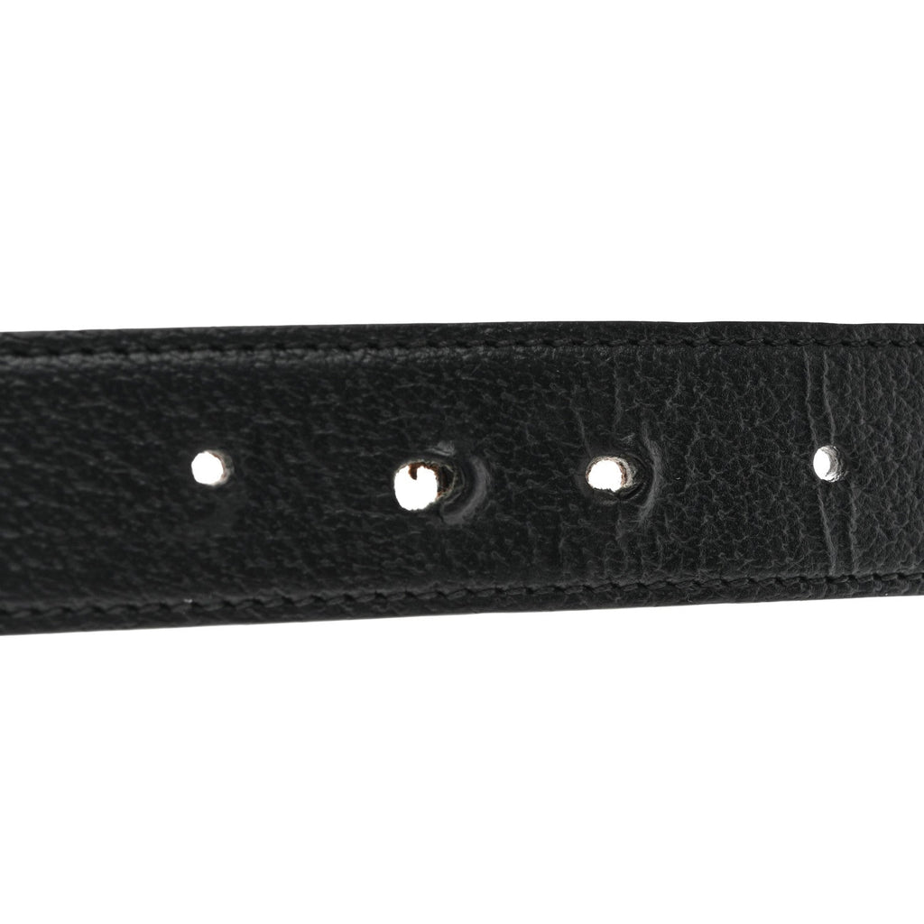 Gucci Textured Dollar Calfskin Ciny Calf Lux Squared Interlocking G 30mm Reversible Belt 105 42 Brown Black