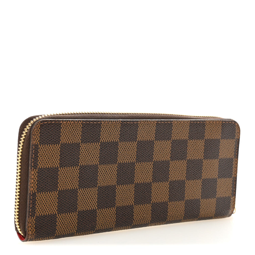 Louis Vuitton Damier Ebene Clemence Wallet Cherry