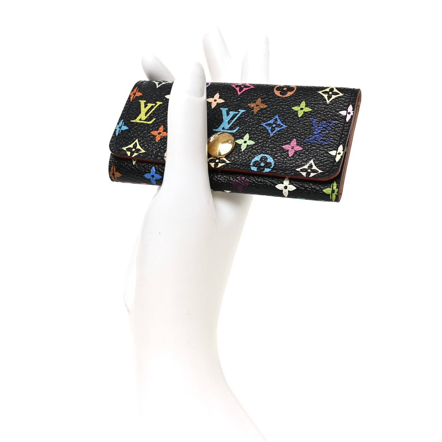 Louis Vuitton Monogram Multicolor Multicles 4 Key Holder Black