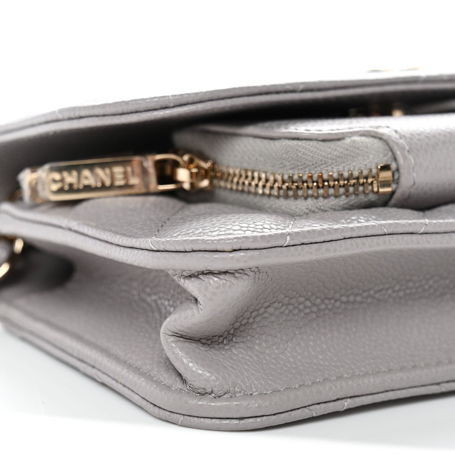 Chanel Caviar Quilted Mini Business Affinity Flap Grey