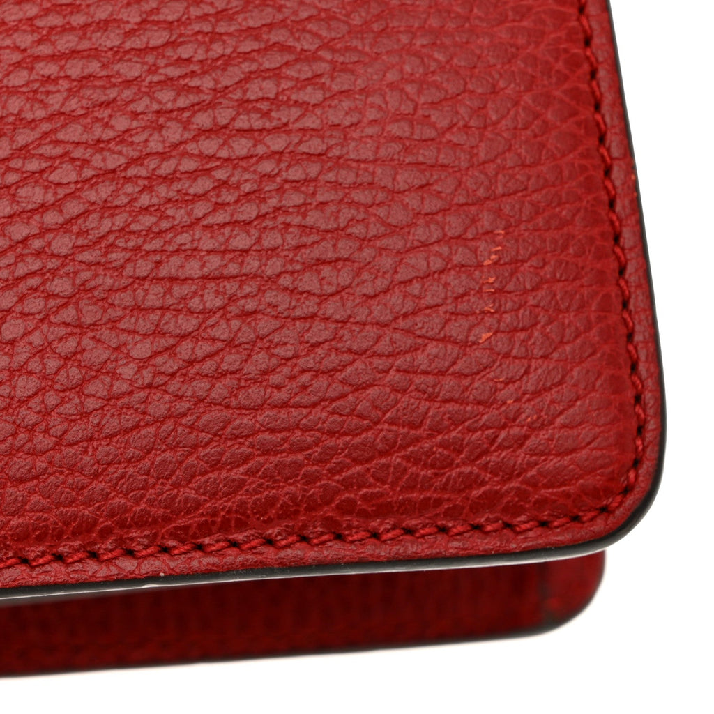 Gucci Dollar Calfskin Swarovski Crystal Small Dionysus Shoulder Bag Hibiscus Red