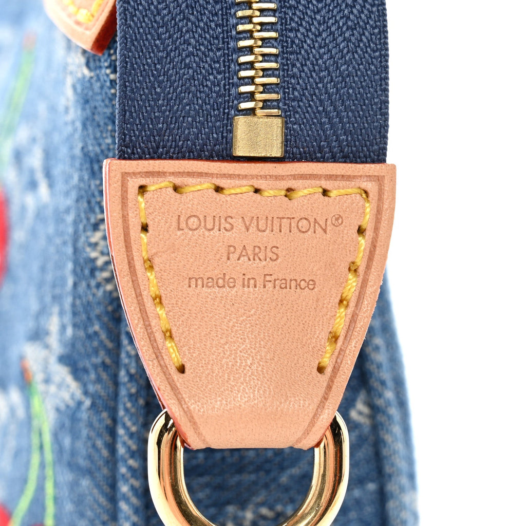 Louis Vuitton LV X TM Monogram Denim Cerises Pochette Accessories Blue