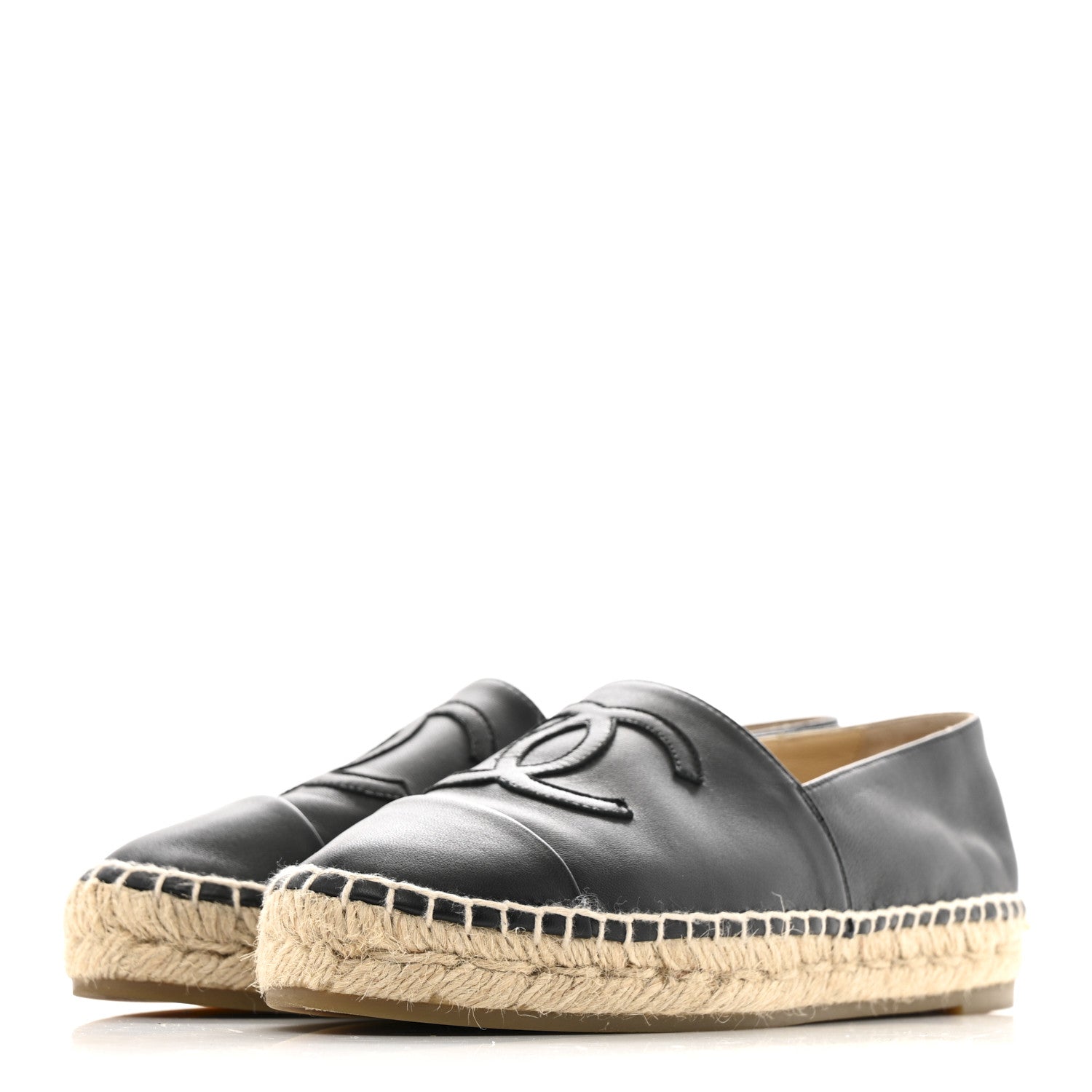 Lambskin CC Espadrilles 36 Black