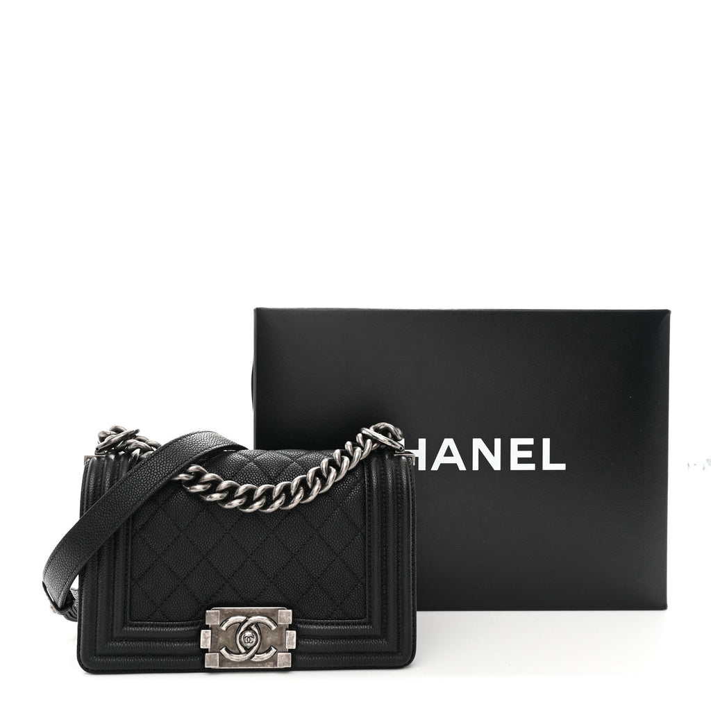 Chanel Caviar Quilted Small Boy Flap Black