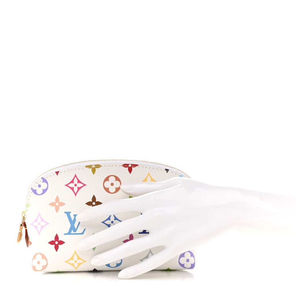Louis Vuitton LV x TM Monogram Multicolor Cosmetic Pouch PM White