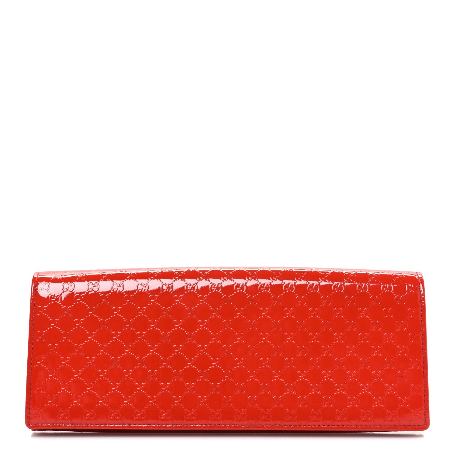 Gucci Patent Microguccissima Small Broadway Clutch Red