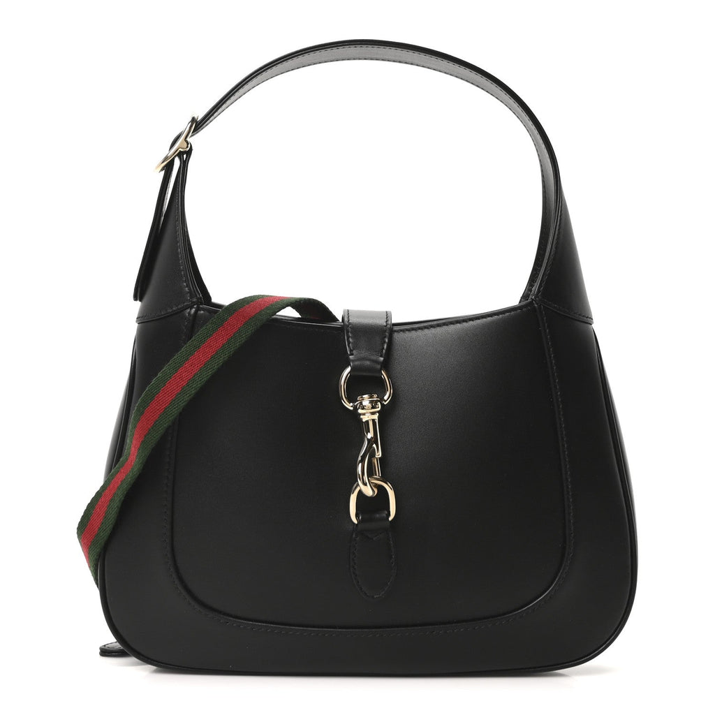 Gucci Calfskin Small Jackie Shoulder Bag Black