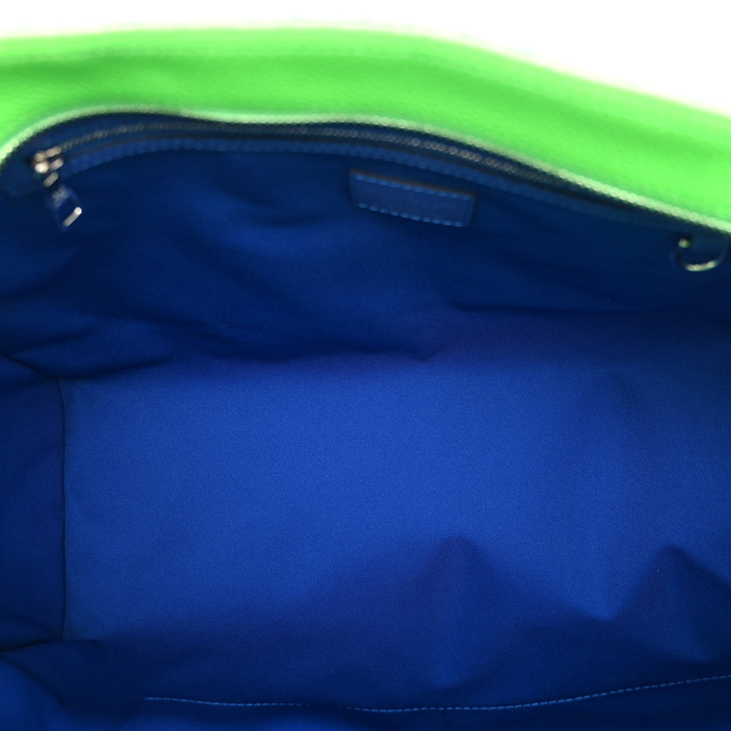 Louis Vuitton Taurillon Illusion Keepall Tote Bleu Vert