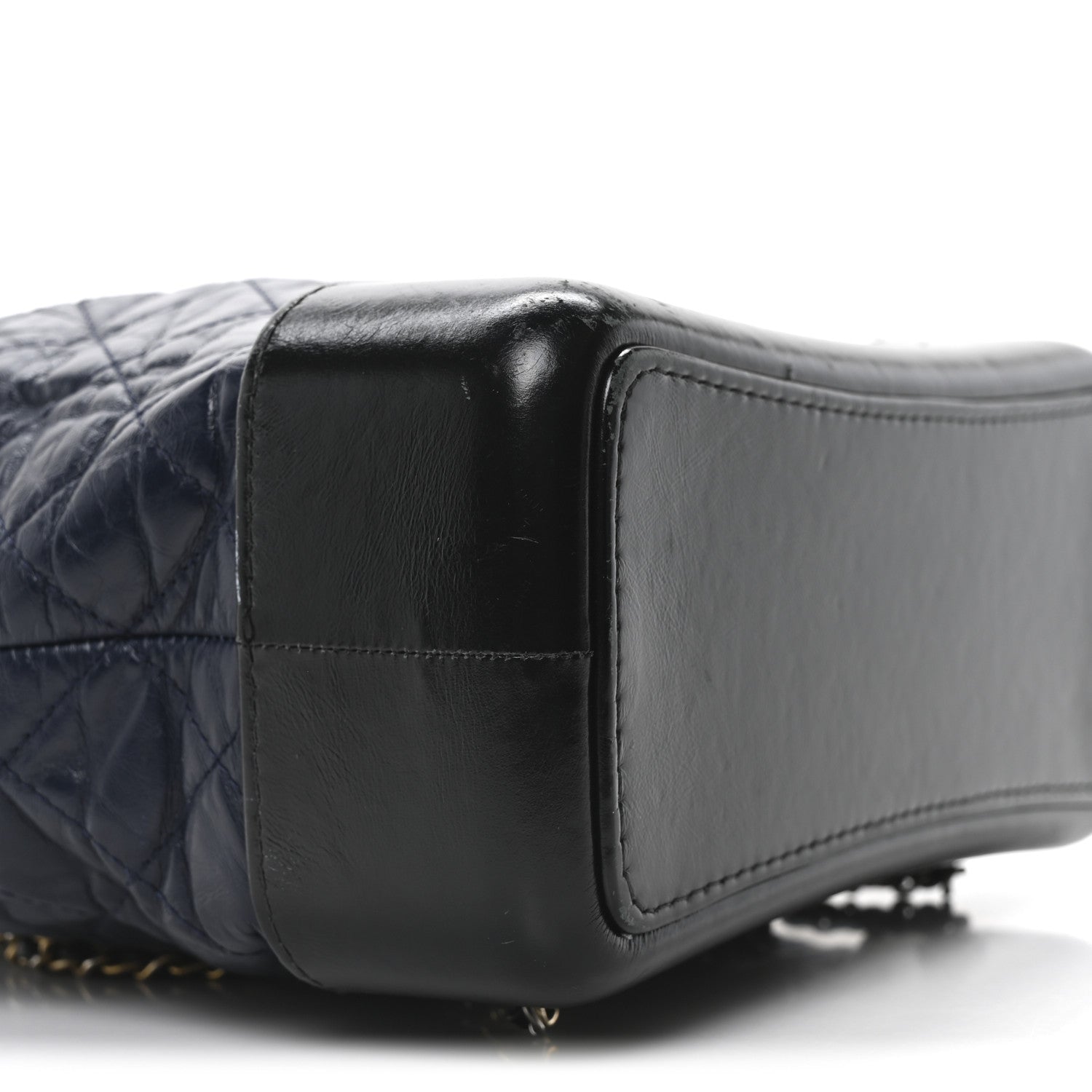 Chanel Aged Calfskin Quilted Small Gabrielle Backpack Blue Black
