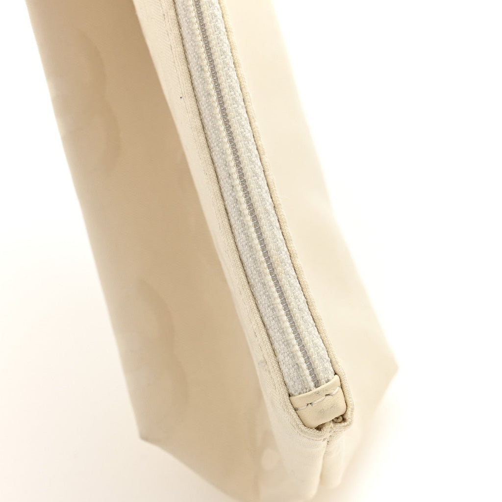 Nylon CC Cosmetic Pouch White