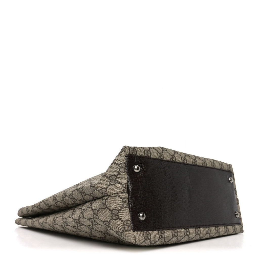 Gucci GG Plus Monogram Small Vertical Tote Dark Brown