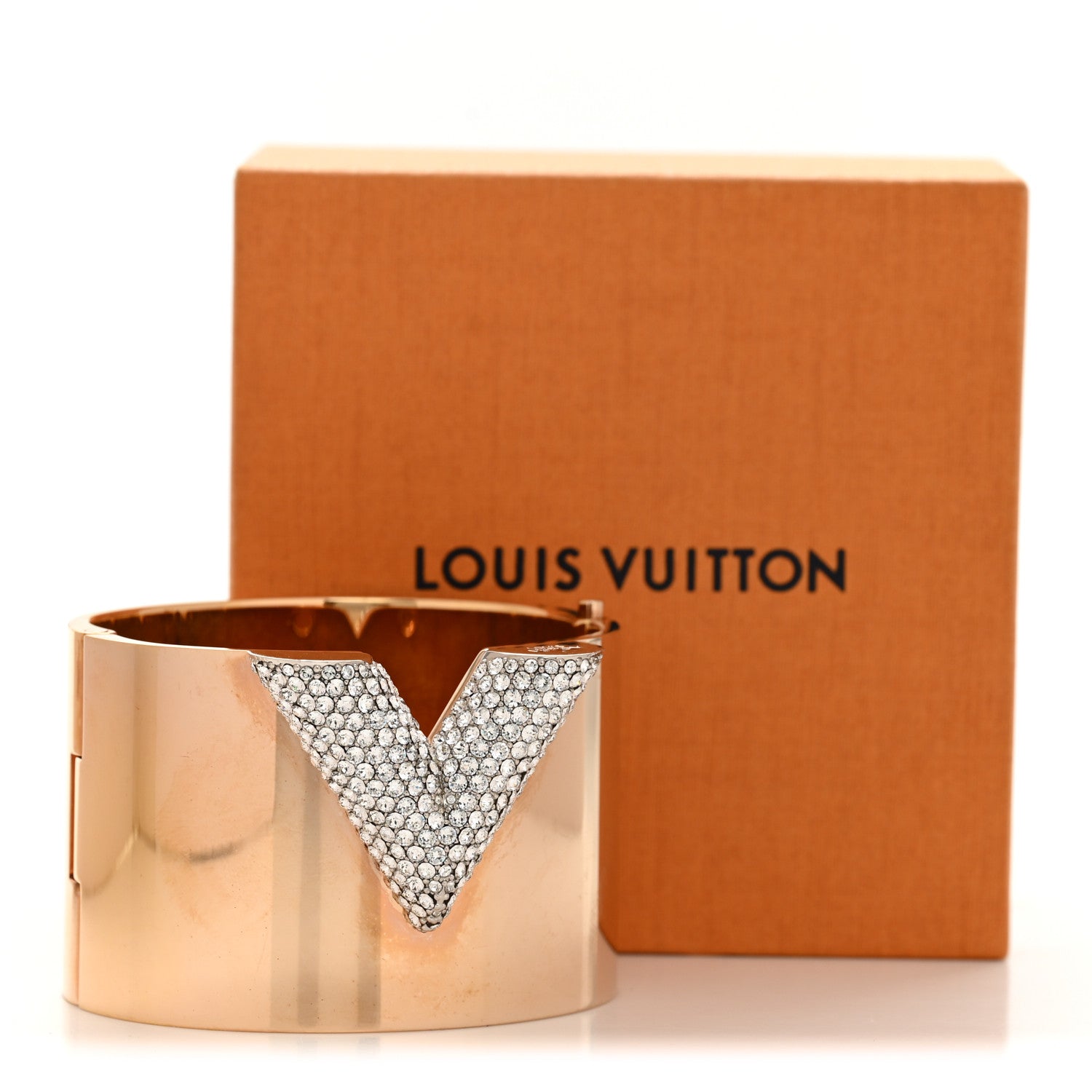 Louis Vuitton Crystal Essential V Cuff Gold
