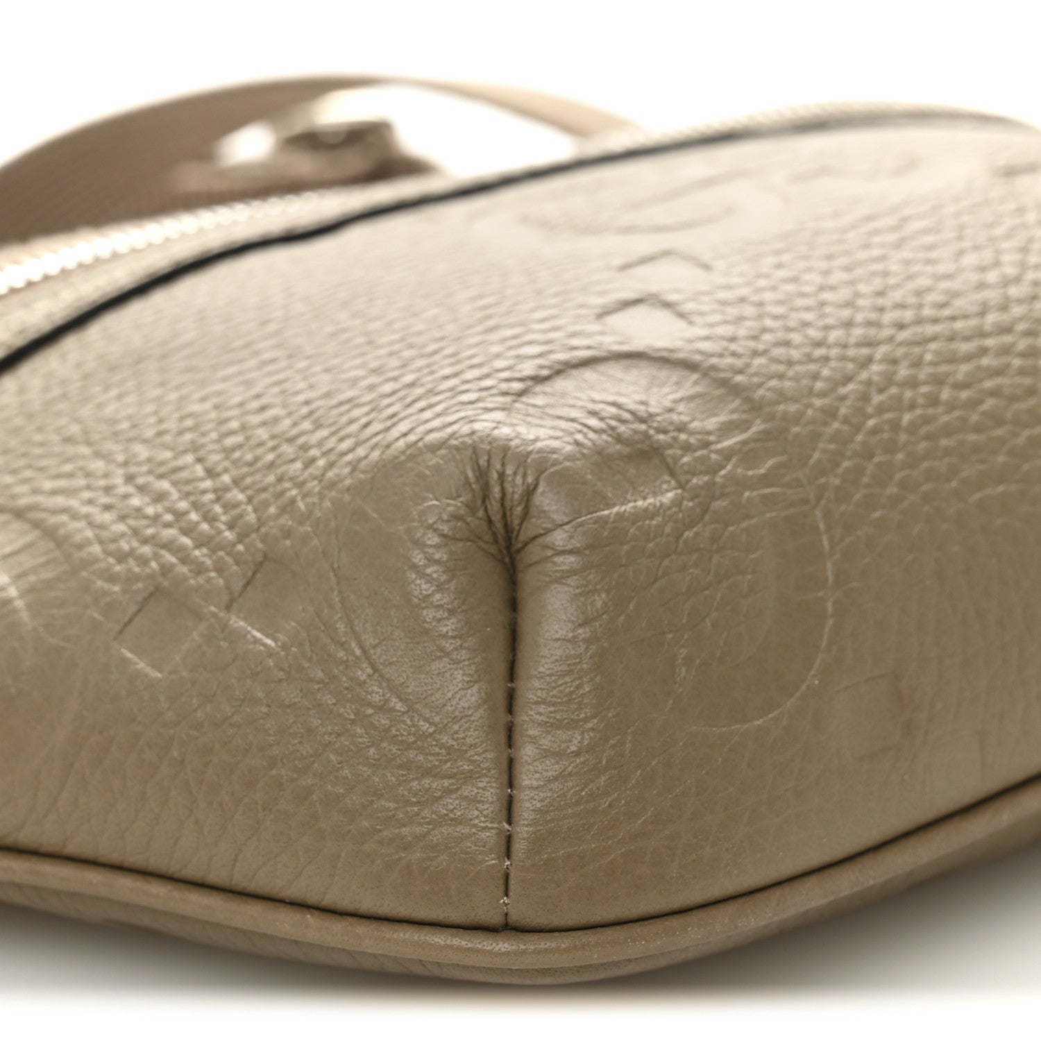 Gucci Piuma Calfskin Jumbo GG Embossed Small Belt Bag Good Taupe