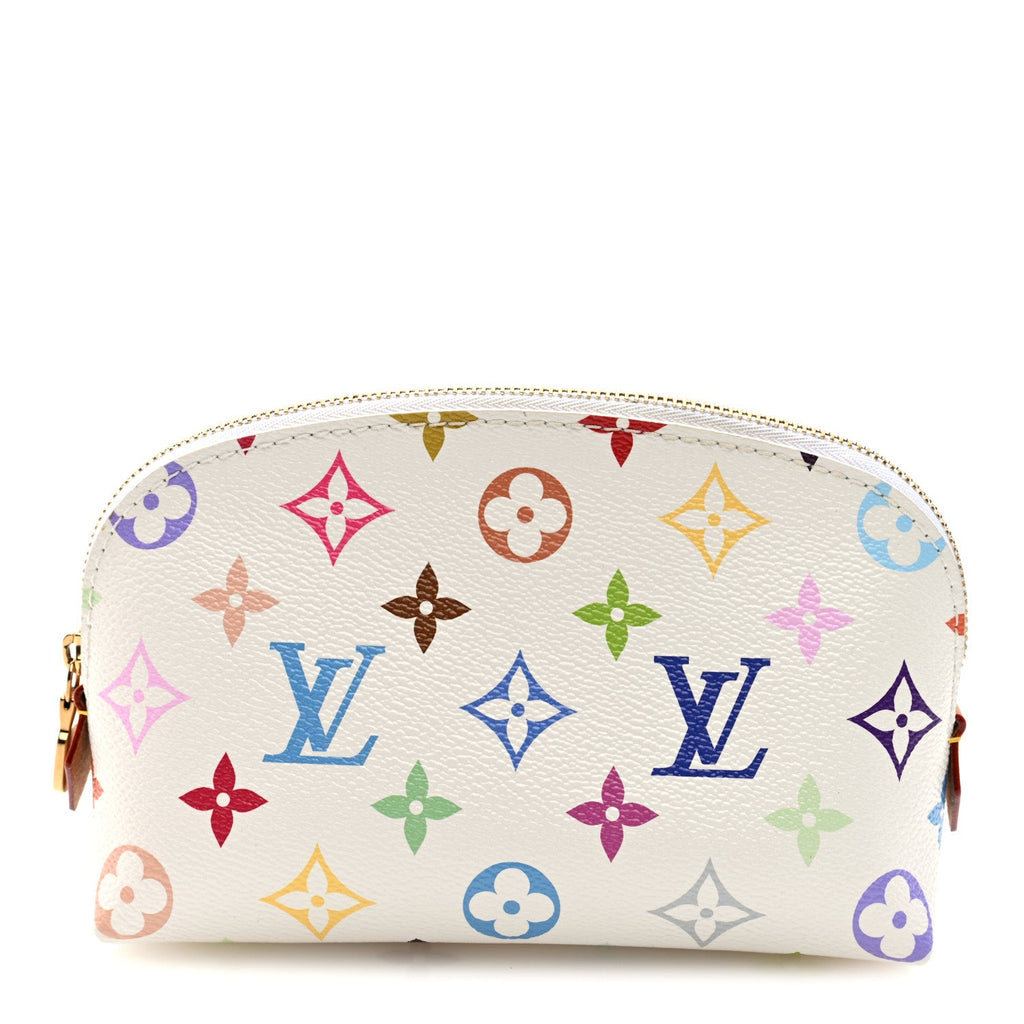 Louis Vuitton LV x TM Monogram Multicolor Cosmetic Pouch PM White