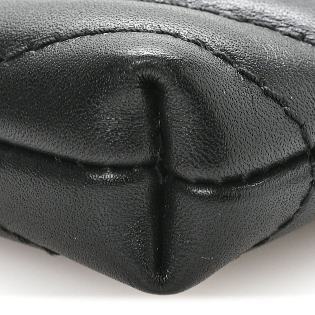 Gucci Calfskin Matelasse Mini GG Marmont Chain Bag Black