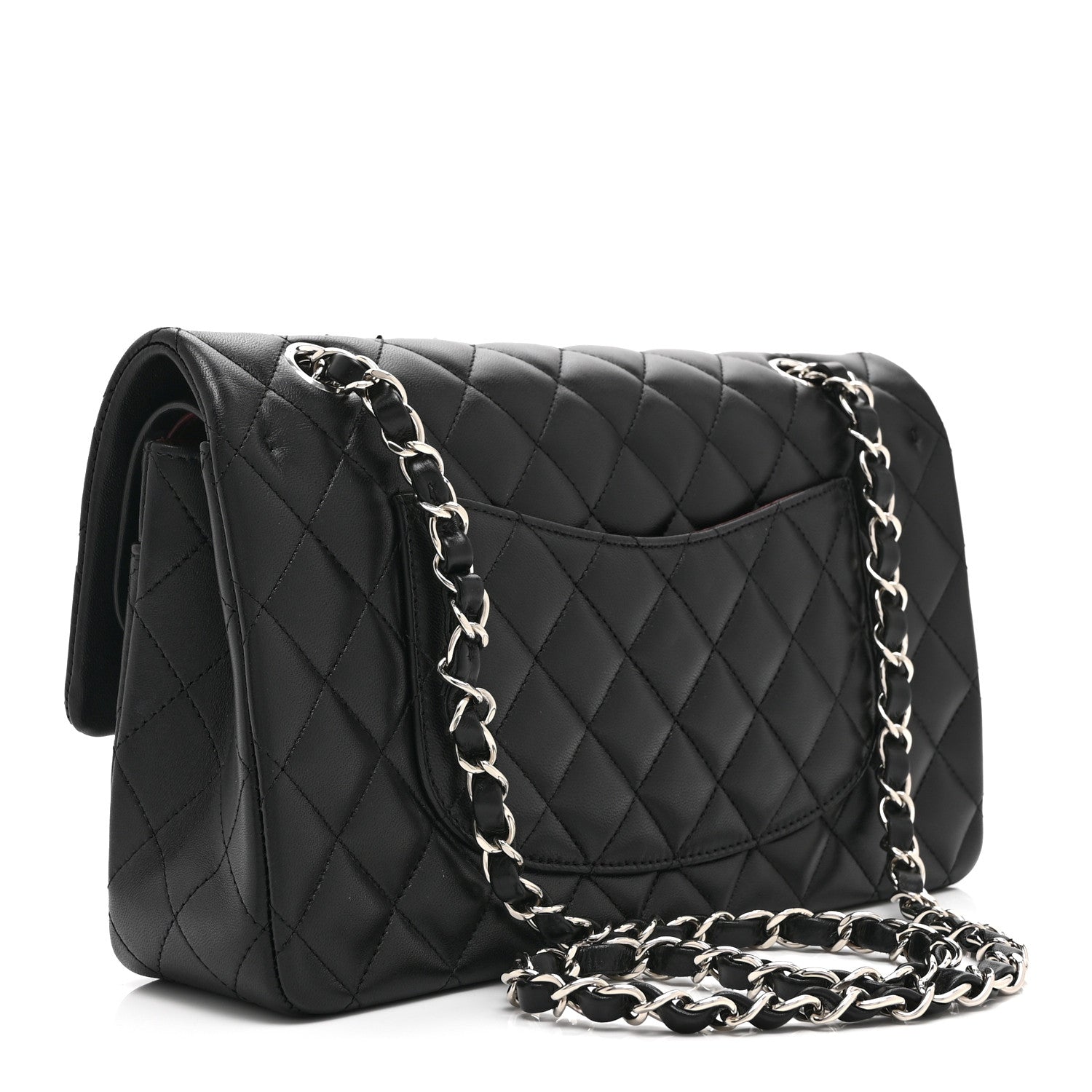 Chanel Lambskin Quilted Medium Double Flap Black