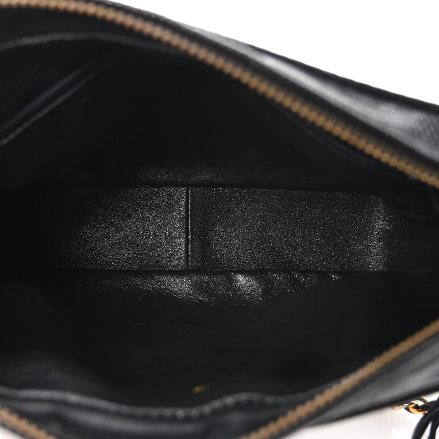 Chanel Lizard Quilted Small Tassel Camera Case Black