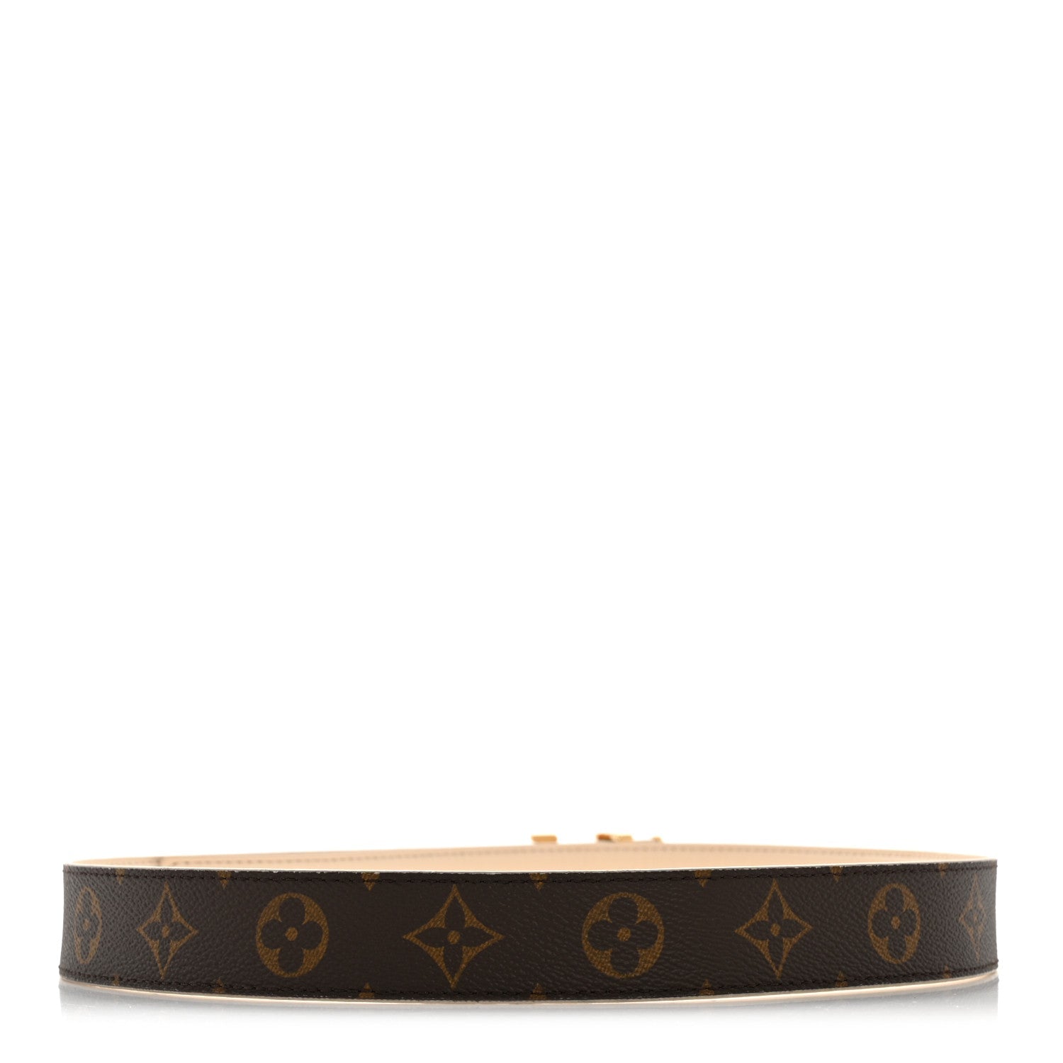 Louis Vuitton Monogram 30mm Pretty LV Reversible Belt 80 32 Beige