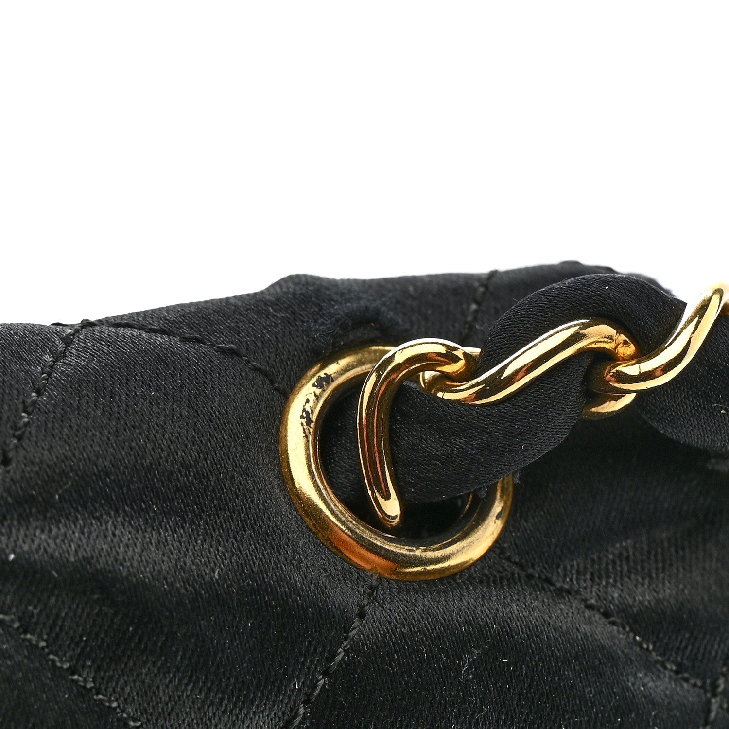 Chanel Satin Quilted Half Moon Flap Black