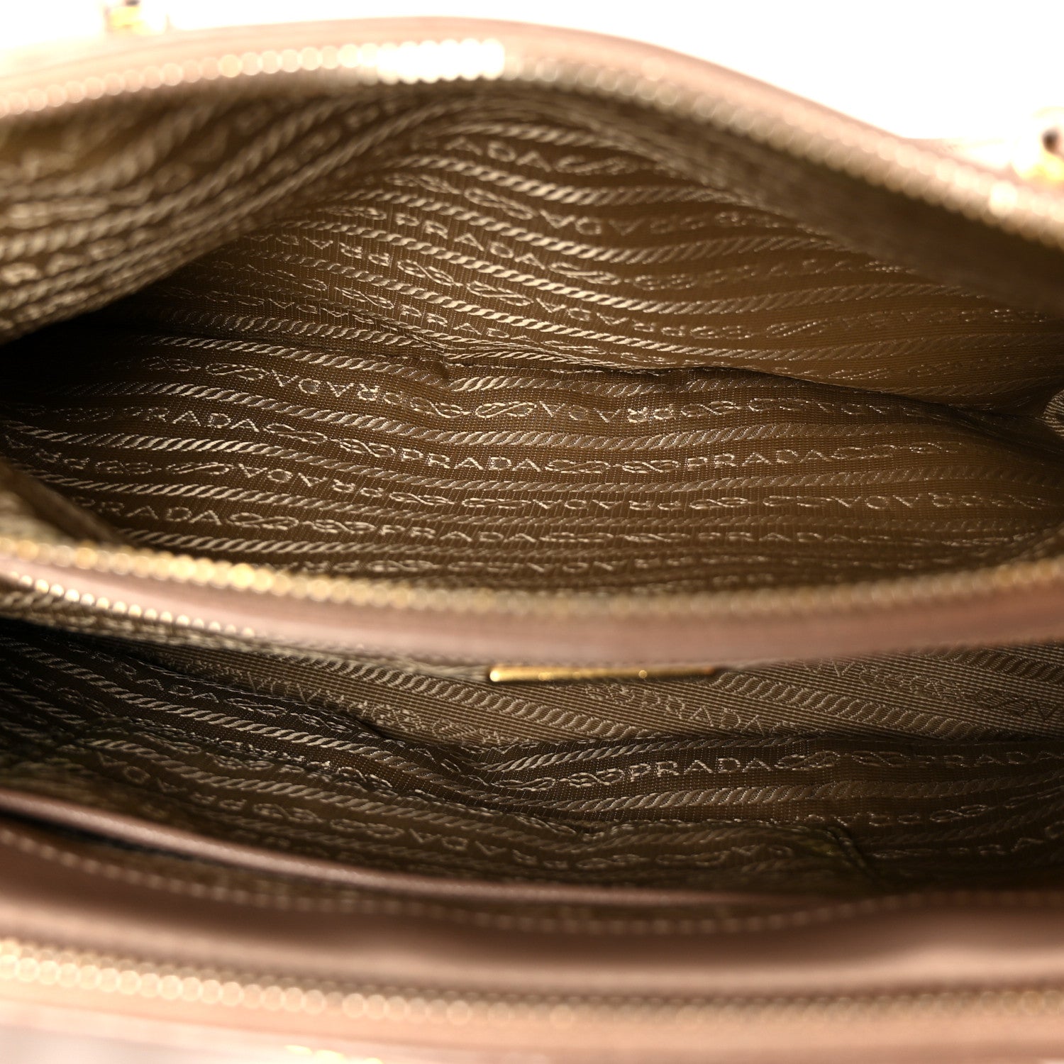 Prada Saffiano Small Galleria Double Zip Tote Cammeo