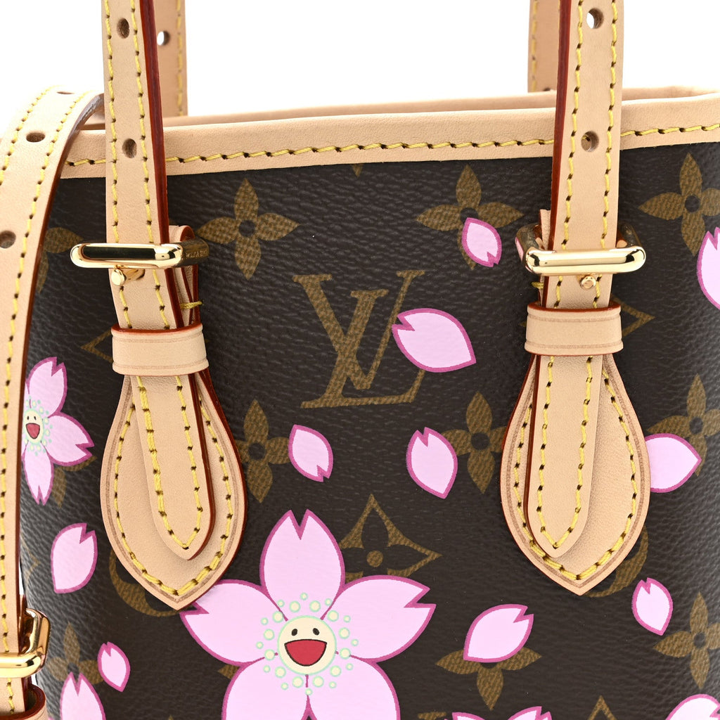 Louis Vuitton LV X TM Monogram Cherry Blossom Nano Bucket Sakura Brown