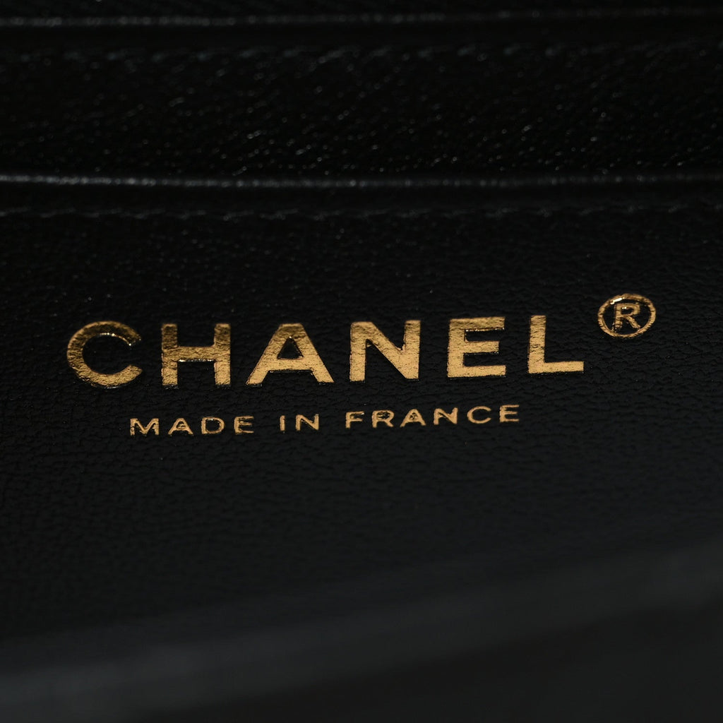 Chanel Lambskin Quilted Mini Rectangular Flap Black
